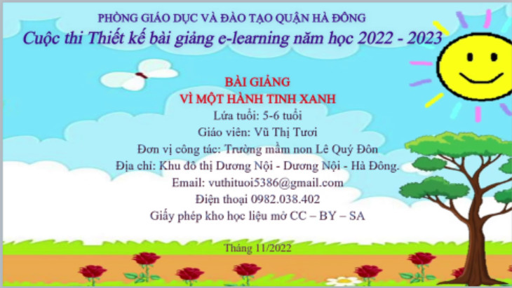 VÌ MỘT HÀNH TINH XANH